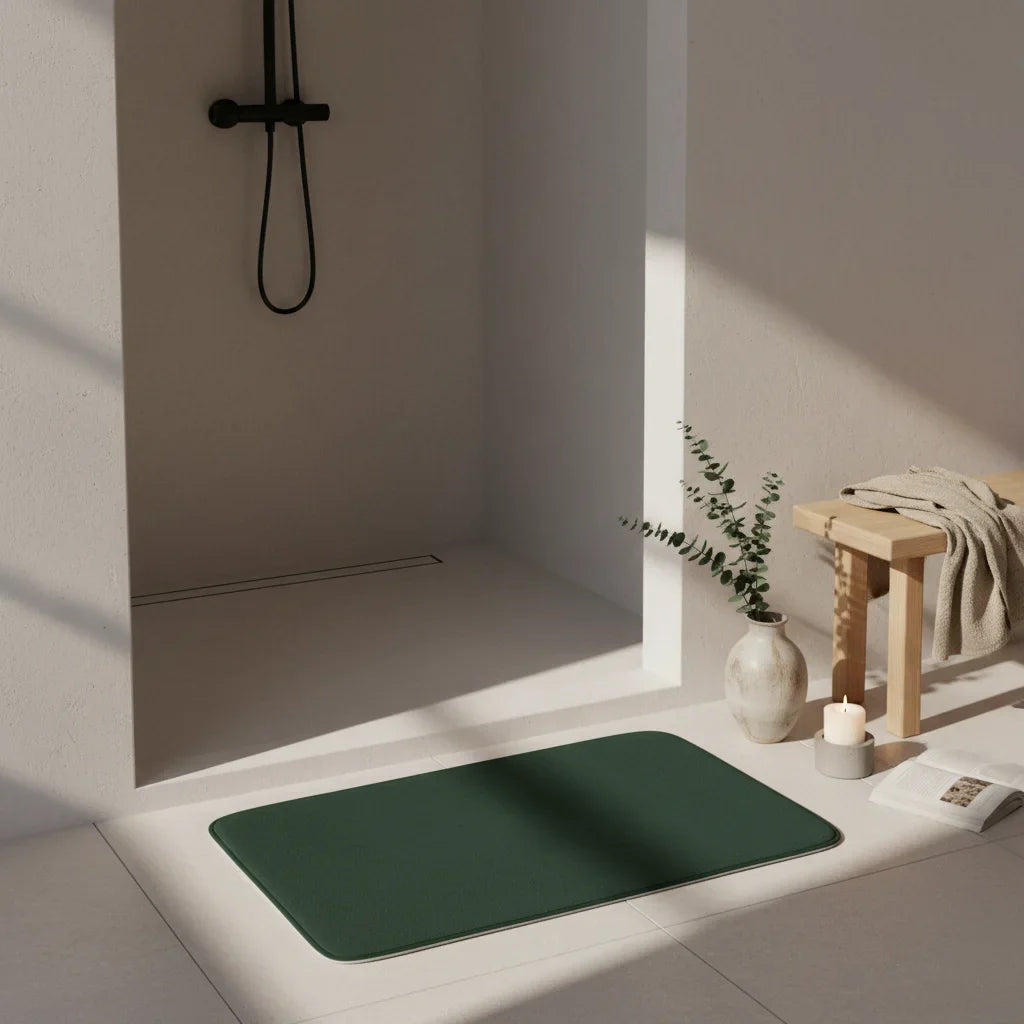 Green Bottle Bath Mat
