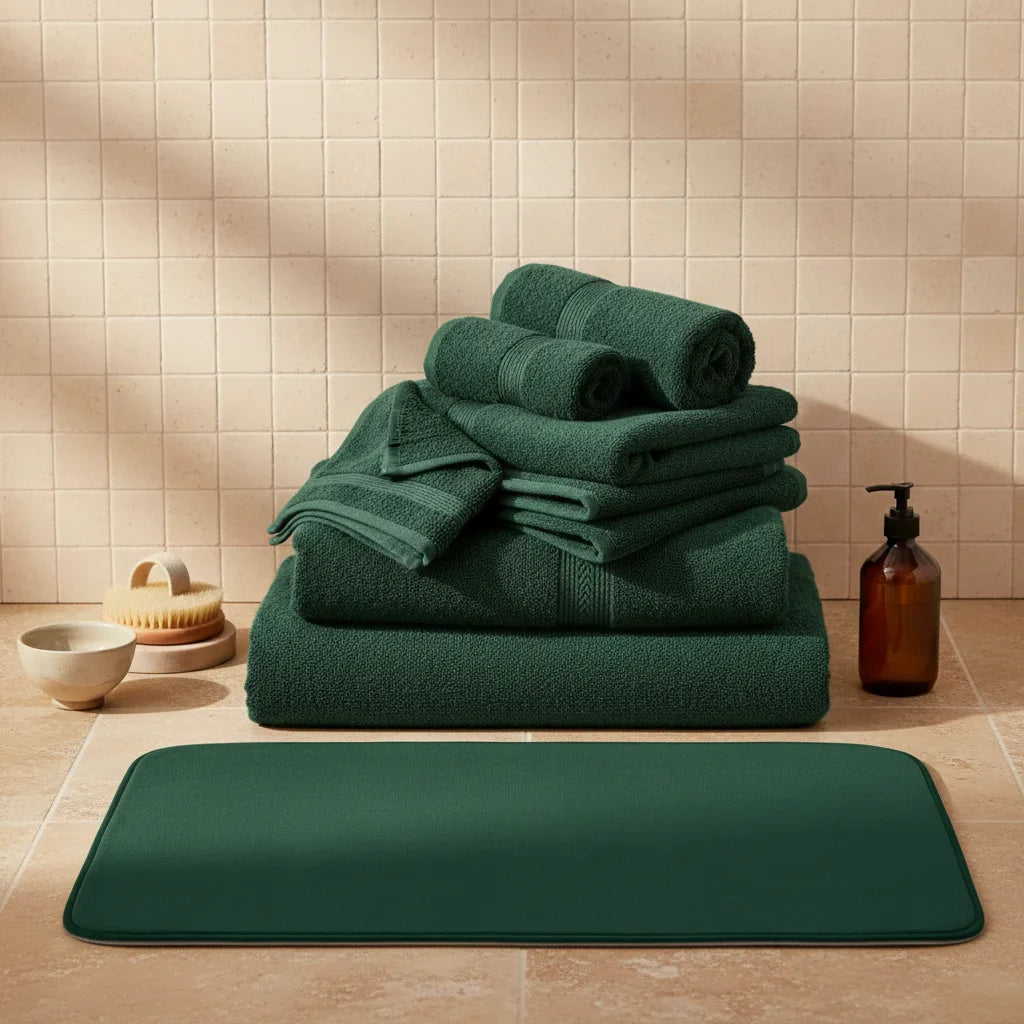 Green Bottle Bath Mat