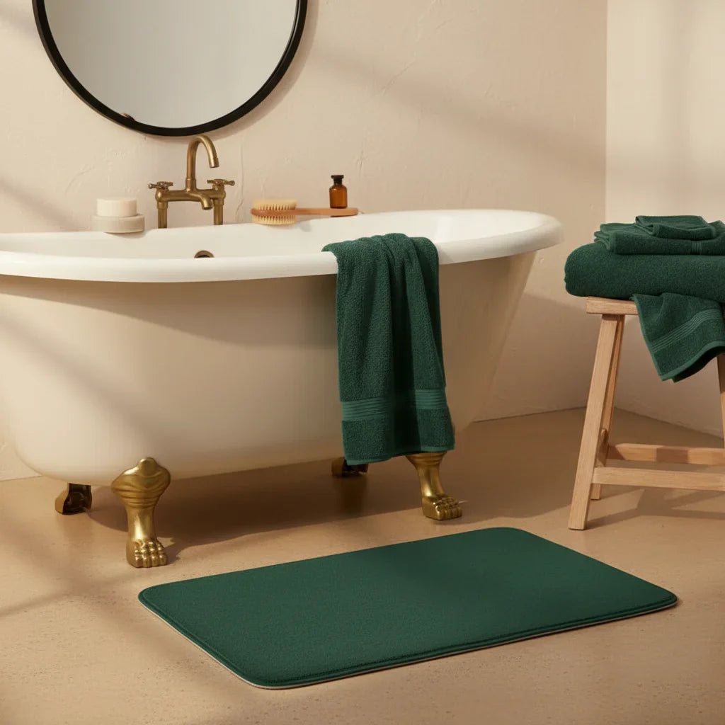 Green Bottle Bath Mat