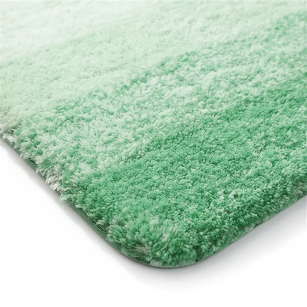 Green White Bath Mat