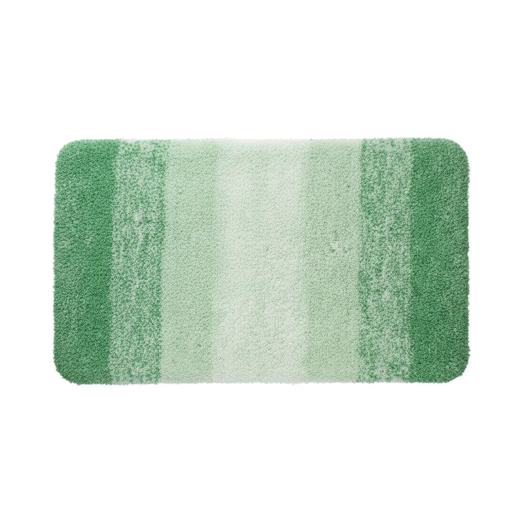Green White Bath Mat