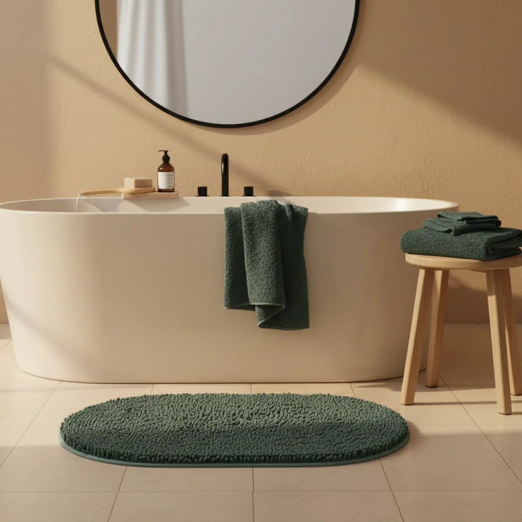 Green Dark Bath Mat