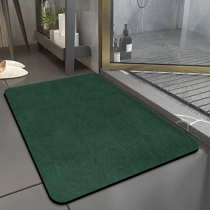 Green Wood Bath Mat