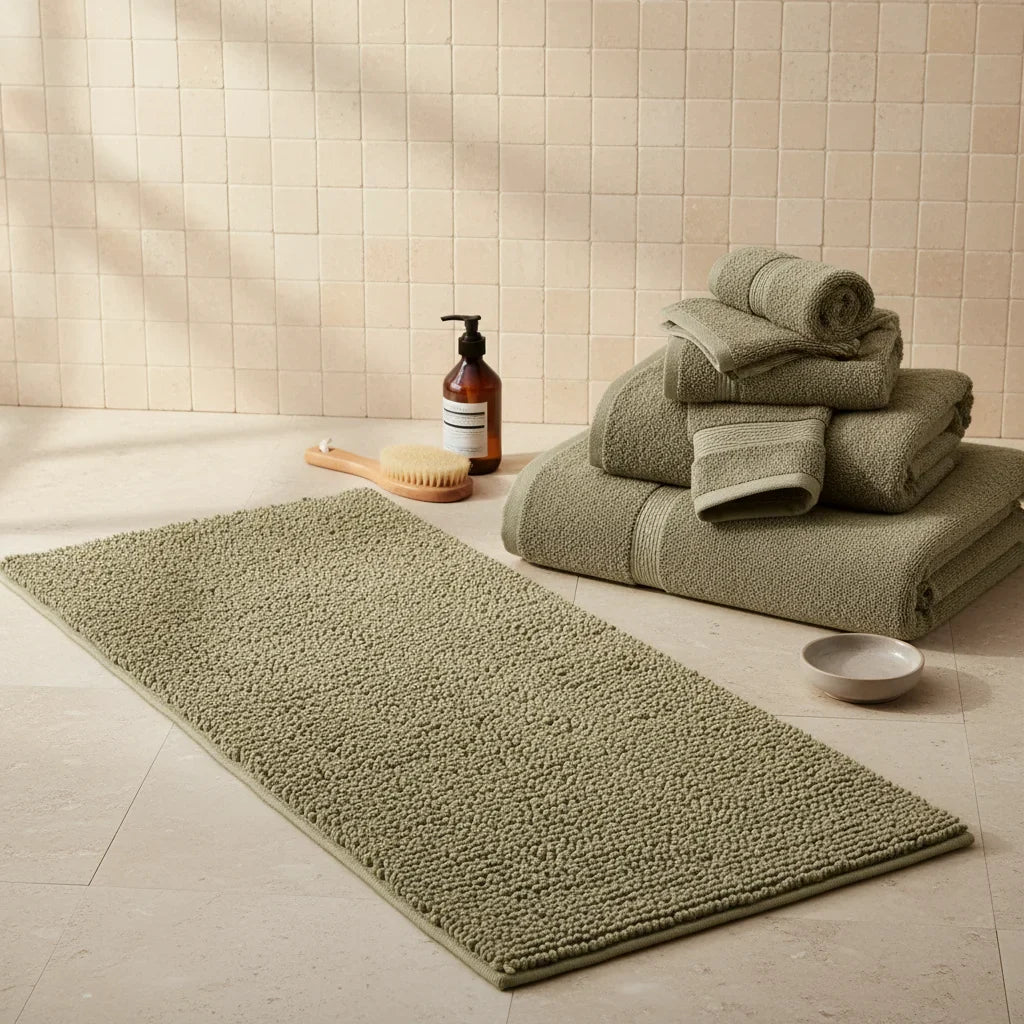 Green Kaki Bath Mat