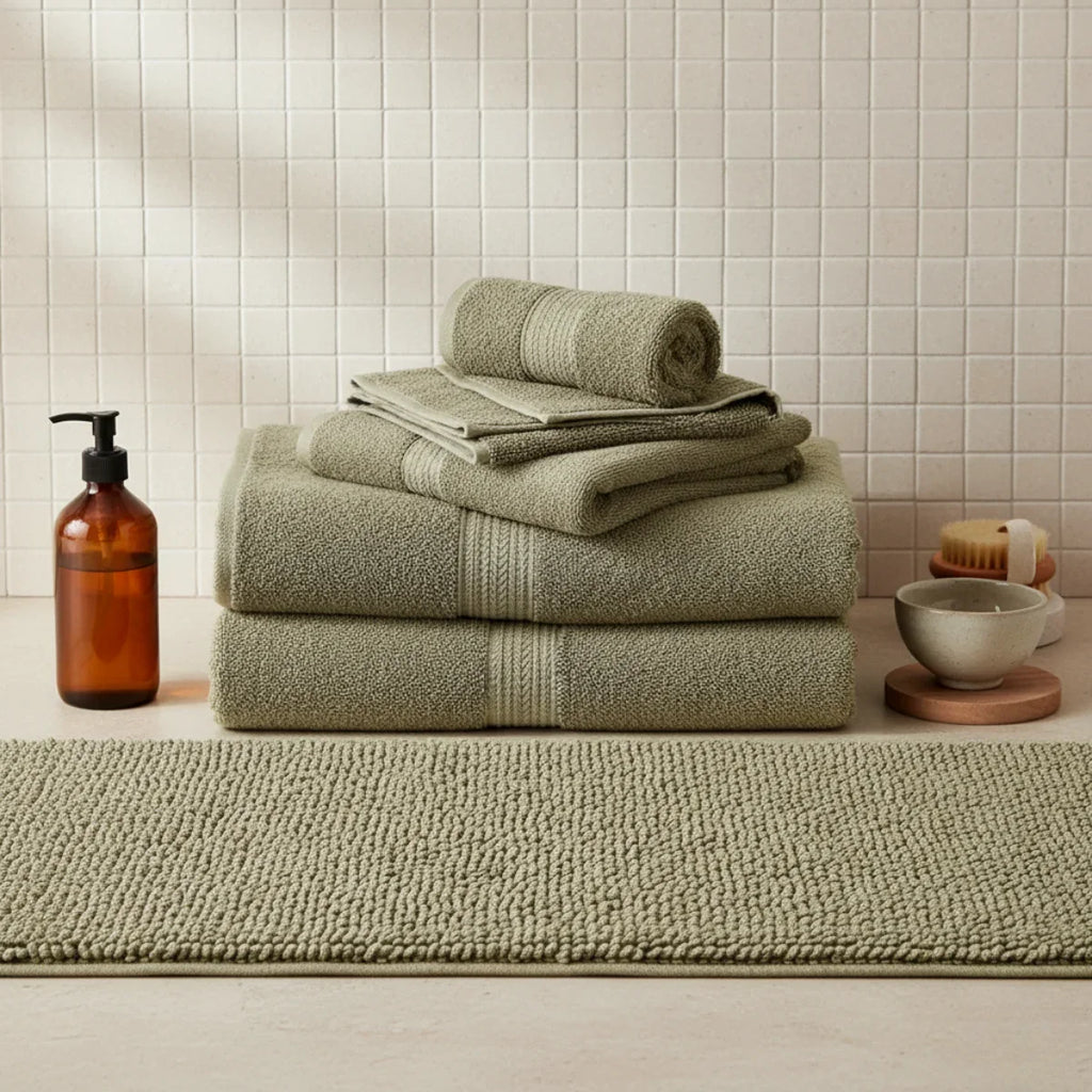 Green Kaki Bath Mat