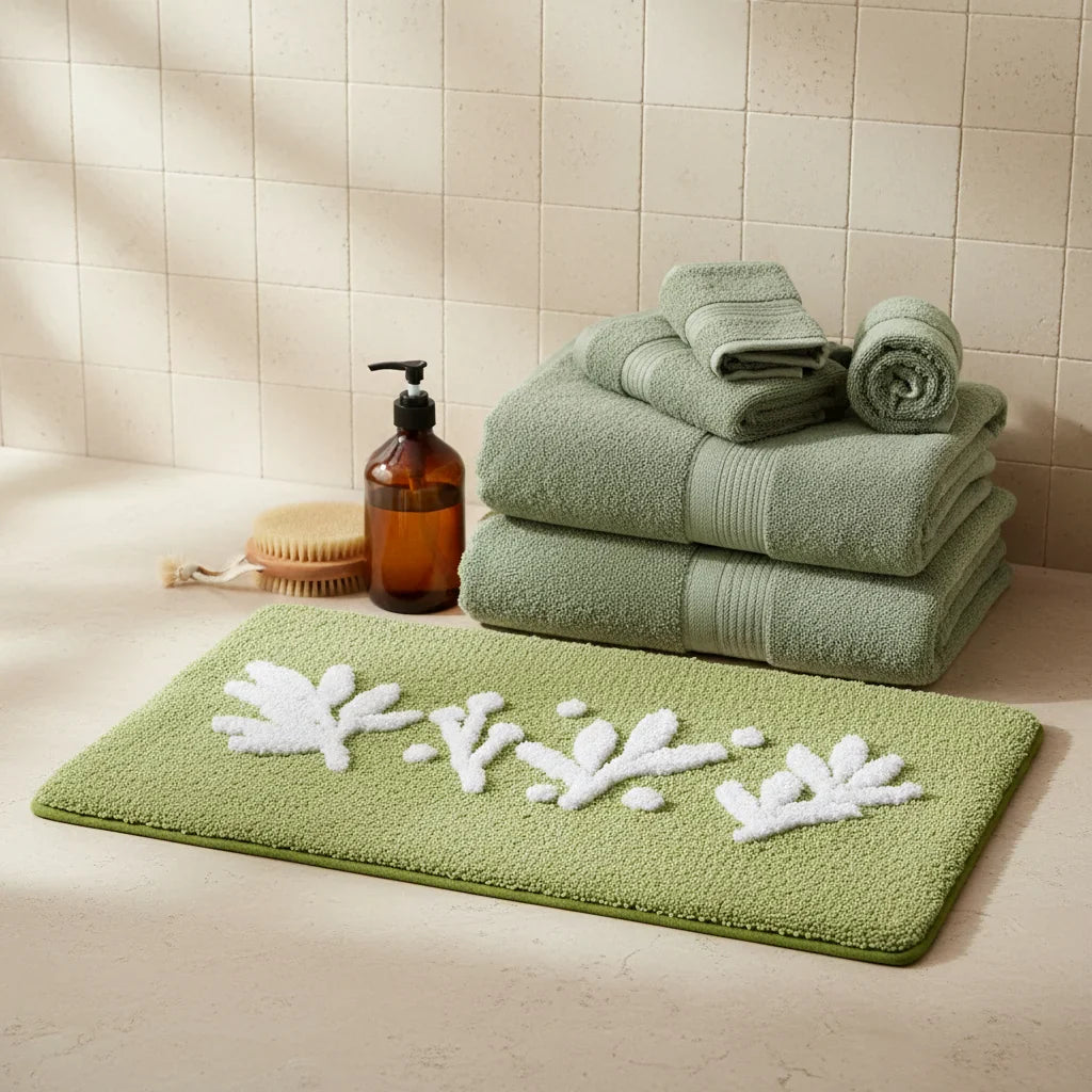 Green Olive Bath Mat