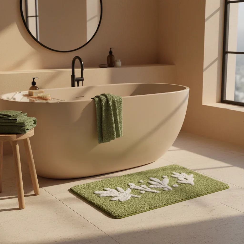 Green Olive Bath Mat