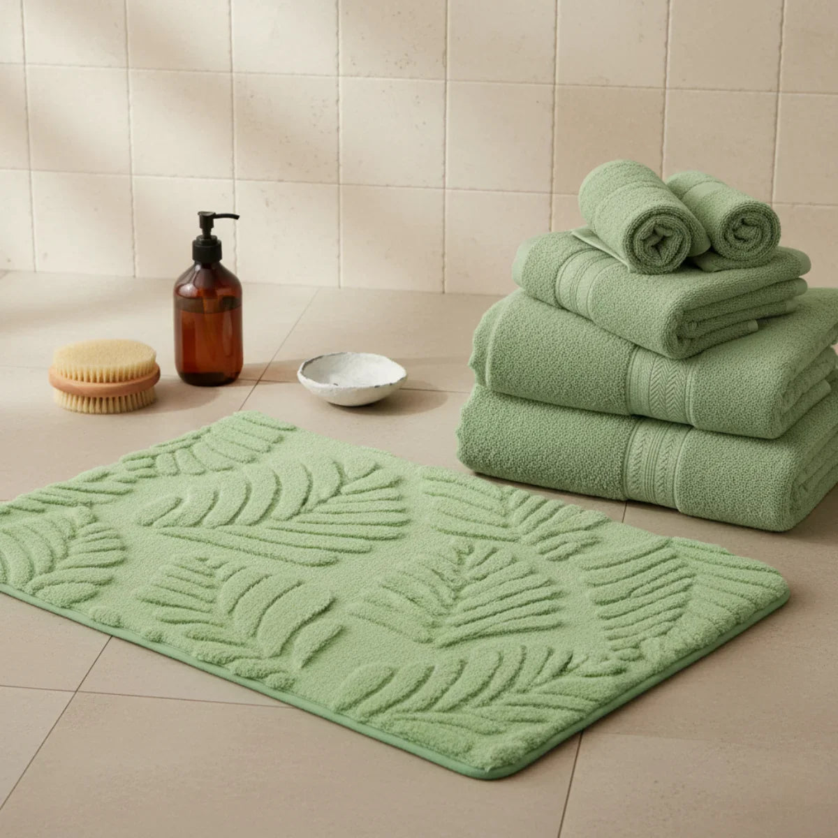 Green Sauge Bath Mat