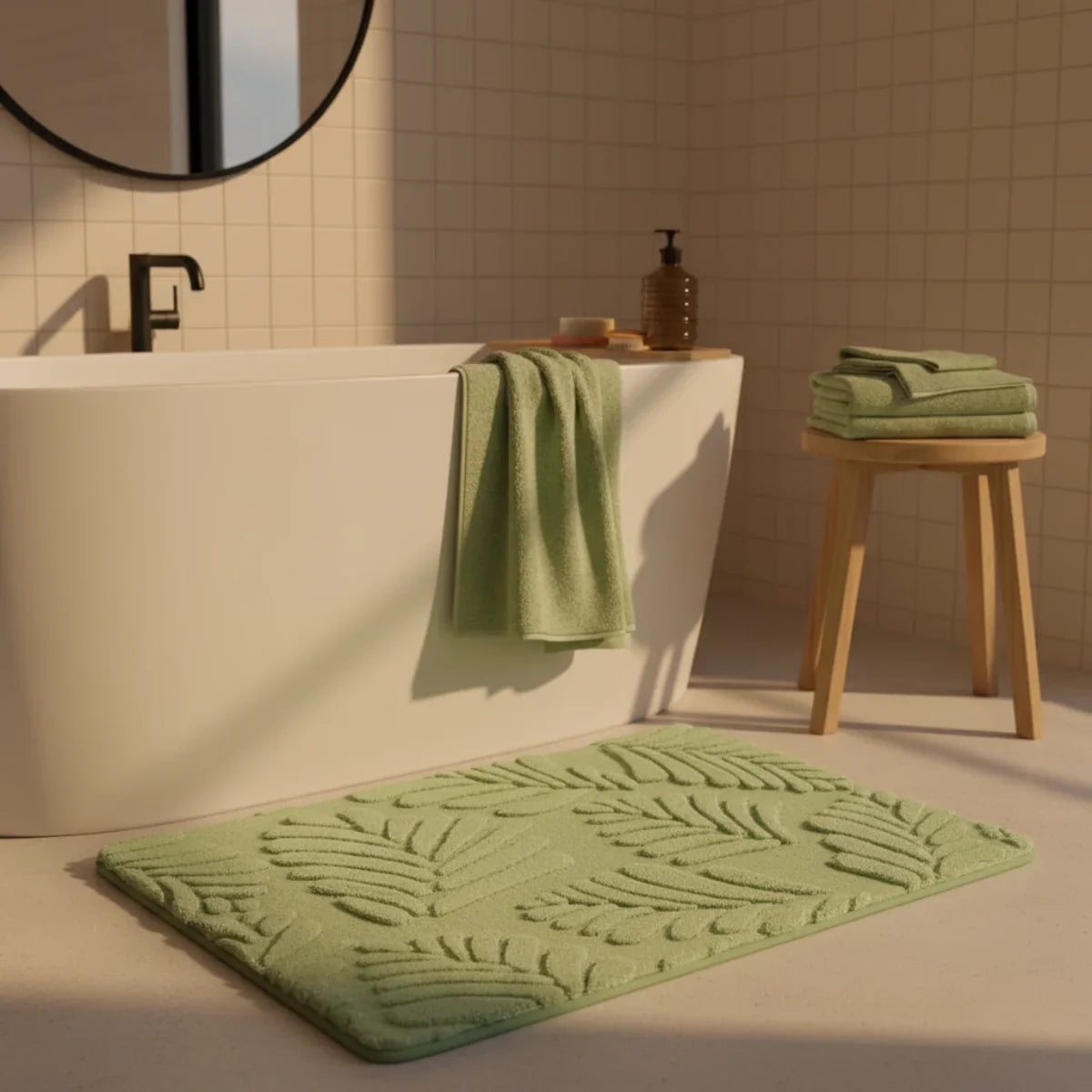 Green Sauge Bath Mat