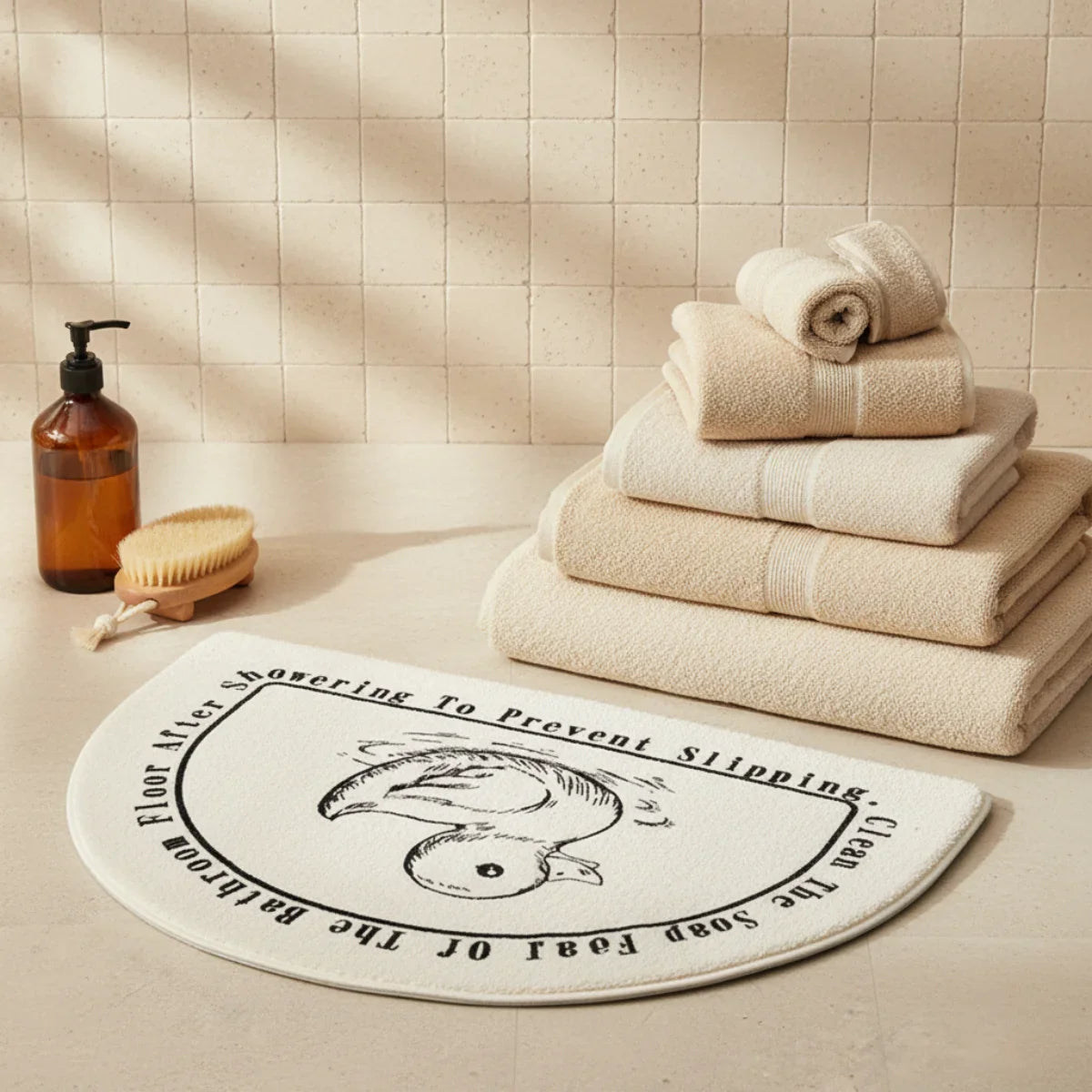 Half Moon Shower Mat