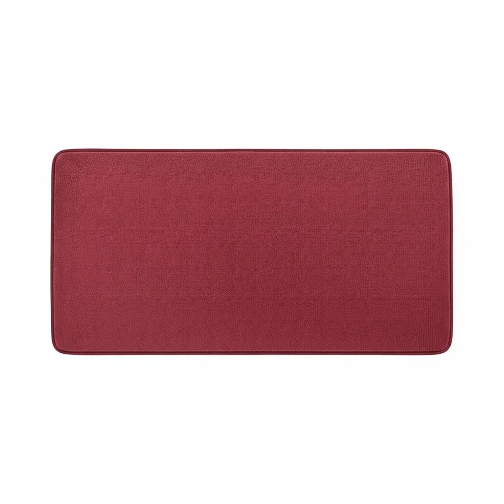 Tapis de Salle de Bain Haut de Gamme Rouge Bordeaux