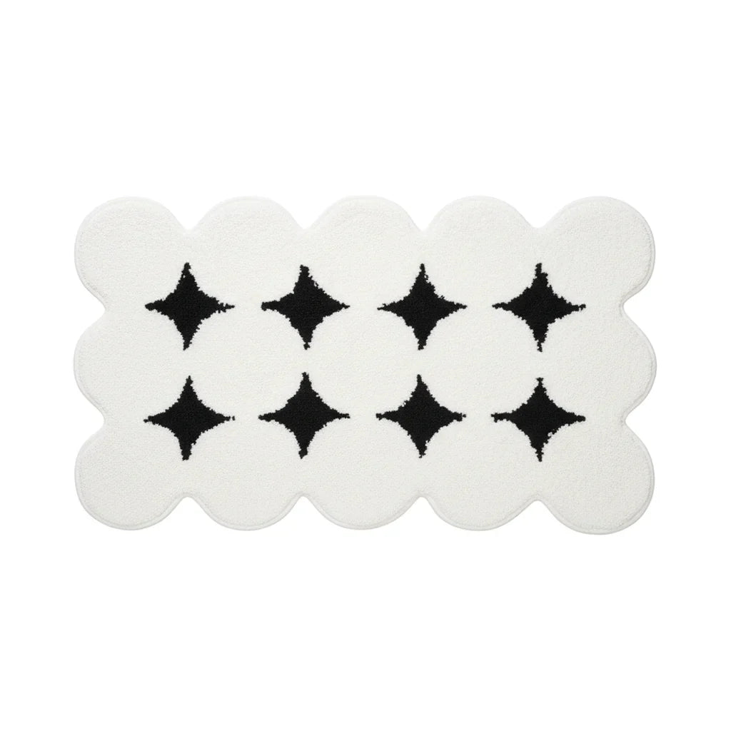 Original Black White Bathroom Rug