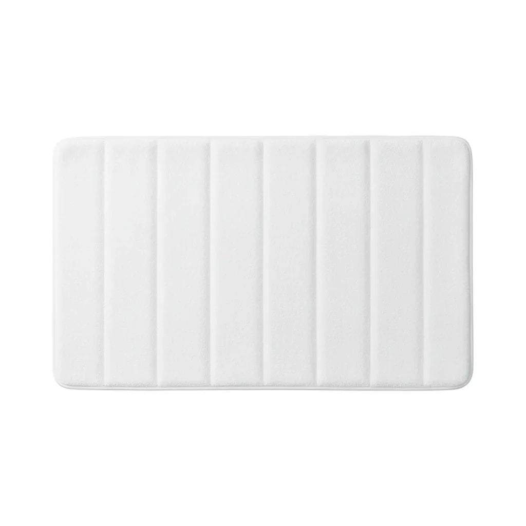 Tapis de Salle de Bain Ultra Absorbant Blanc Neige