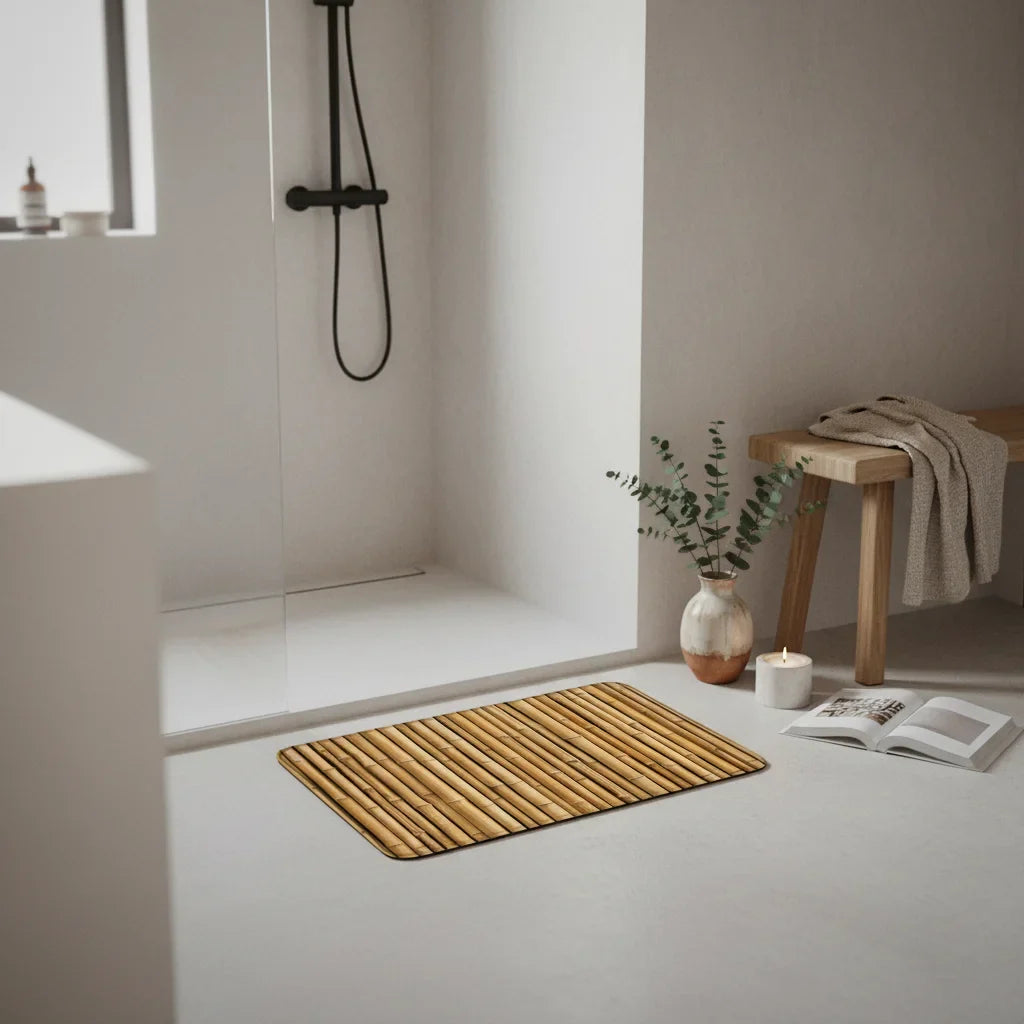 Bamboo Imitation Bath Mat