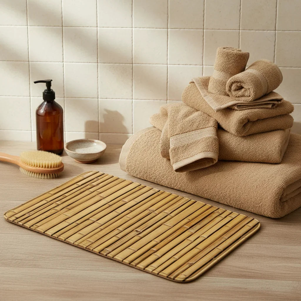 Bamboo Imitation Bath Mat