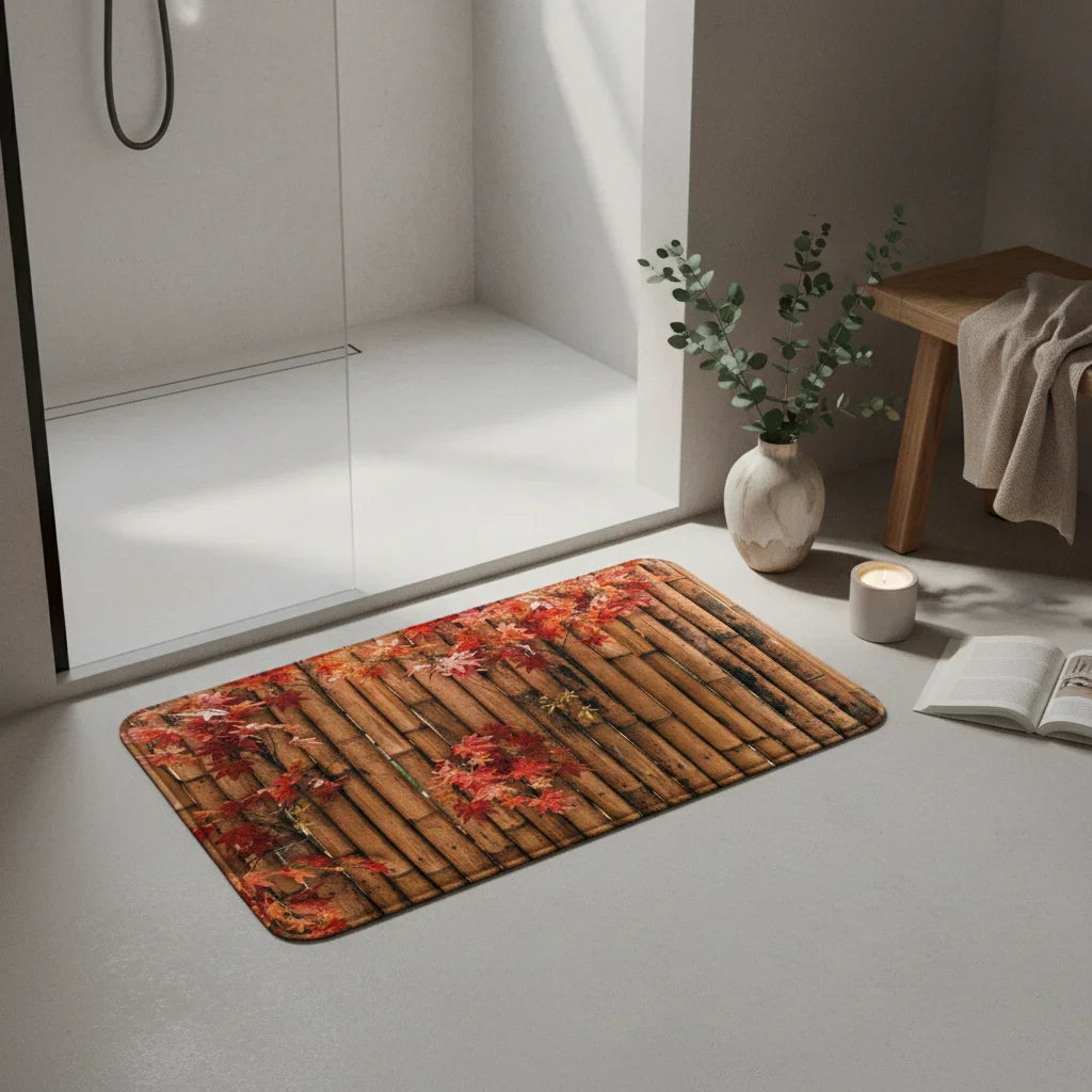 Bamboo Imitation Bath Mat