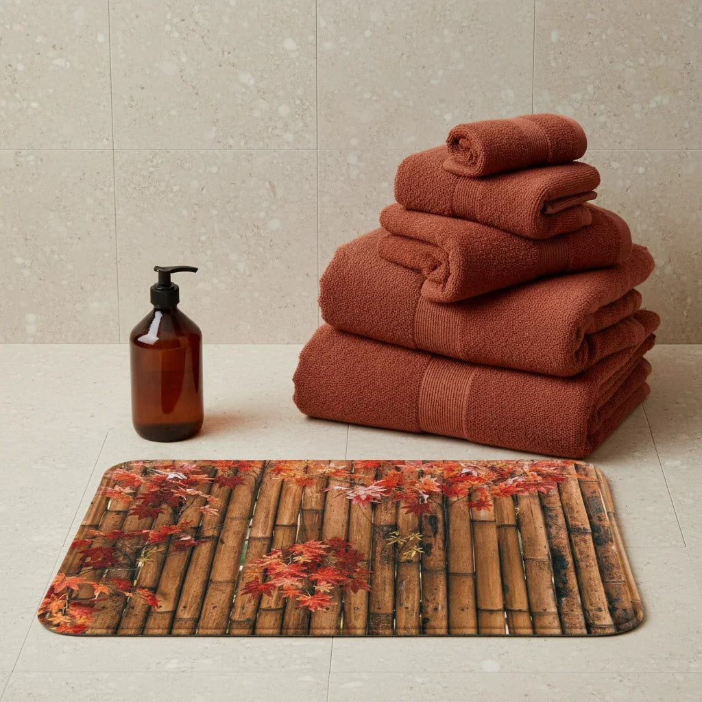 Bamboo Imitation Bath Mat