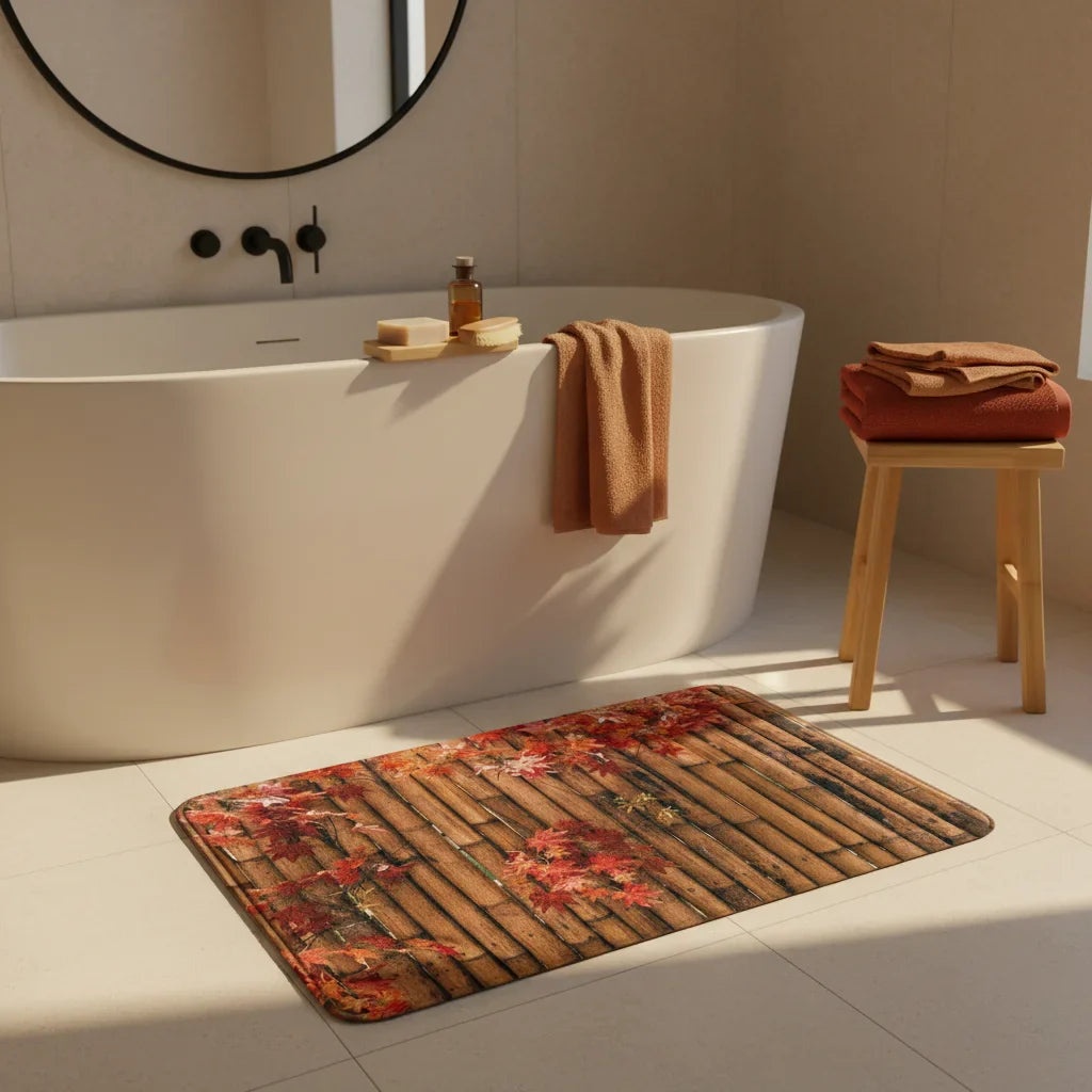Bamboo Imitation Bath Mat