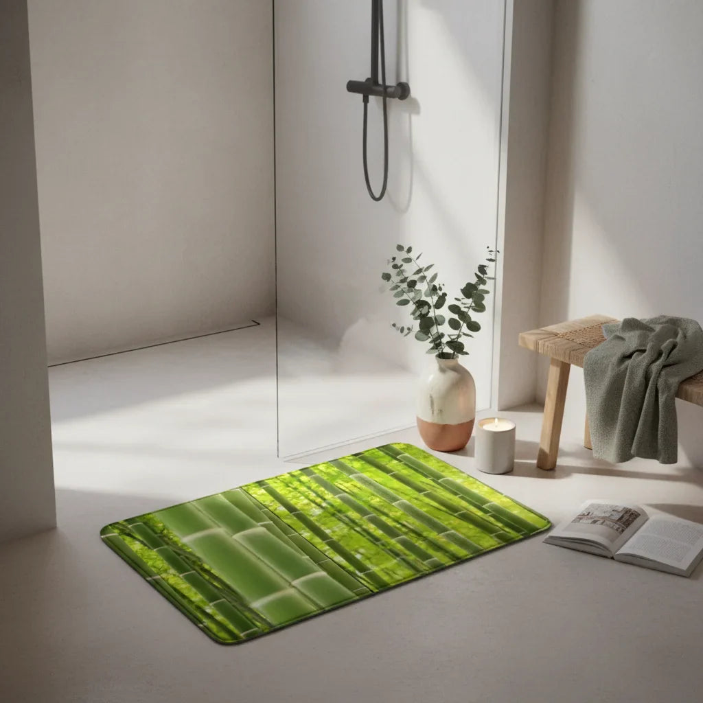 Bamboo Imitation Bath Mat