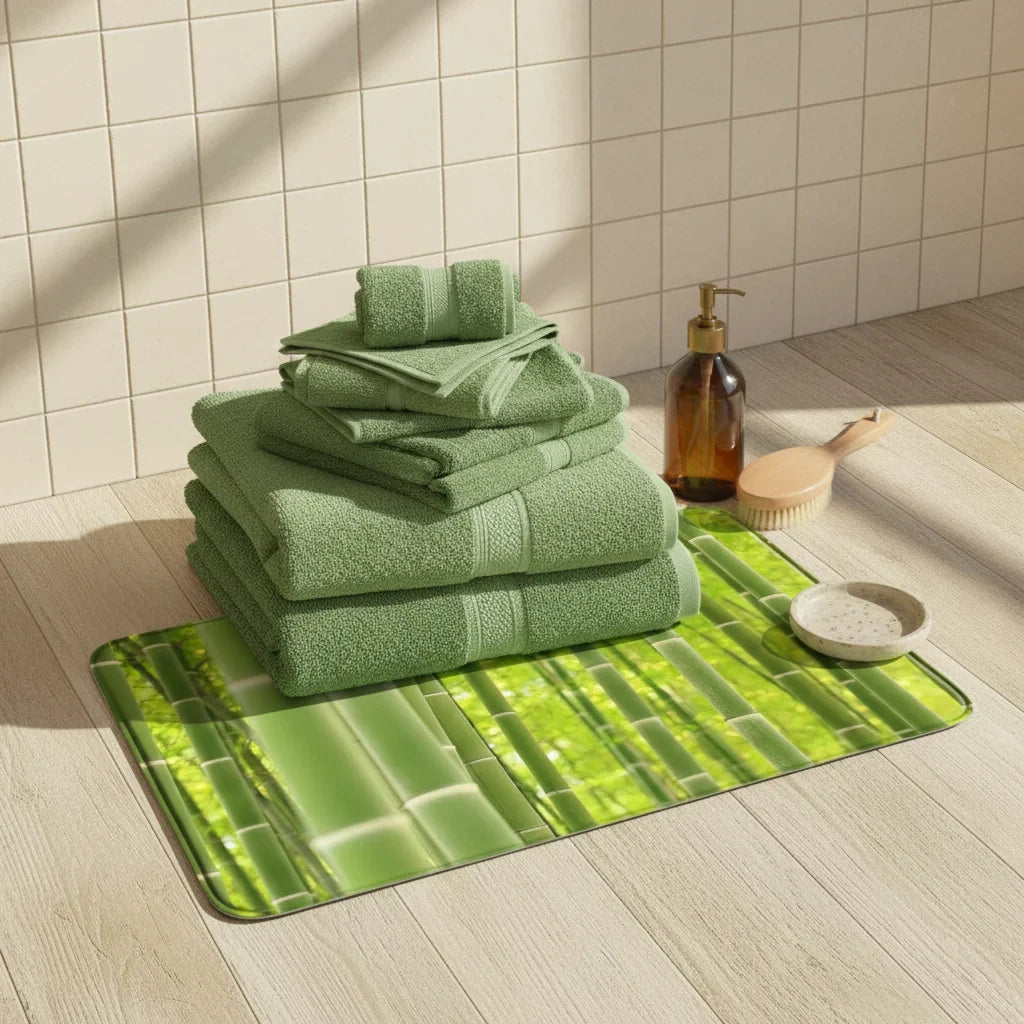 Bamboo Imitation Bath Mat