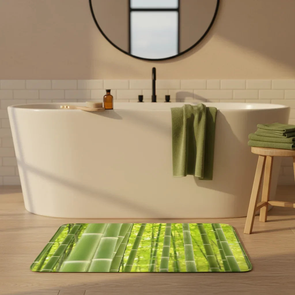 Bamboo Imitation Bath Mat