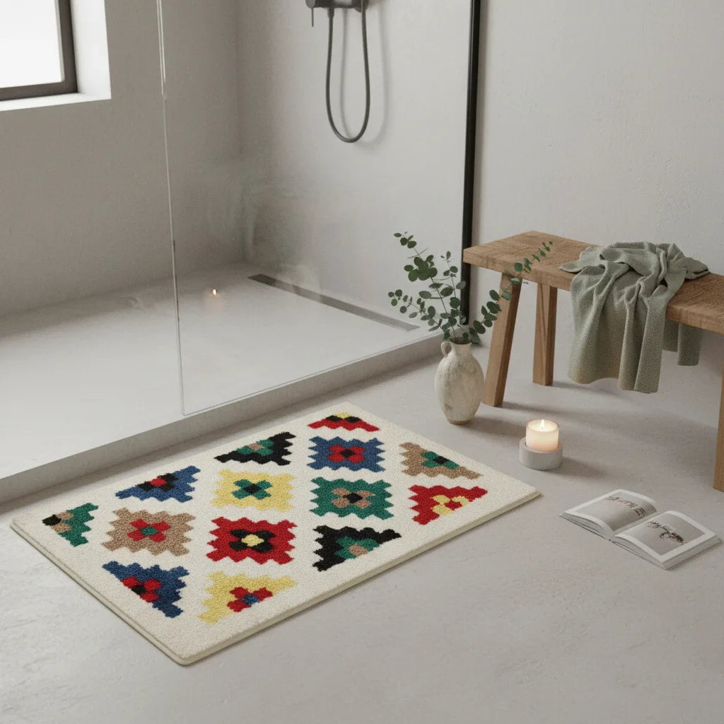 Geometric Bathroom Rug