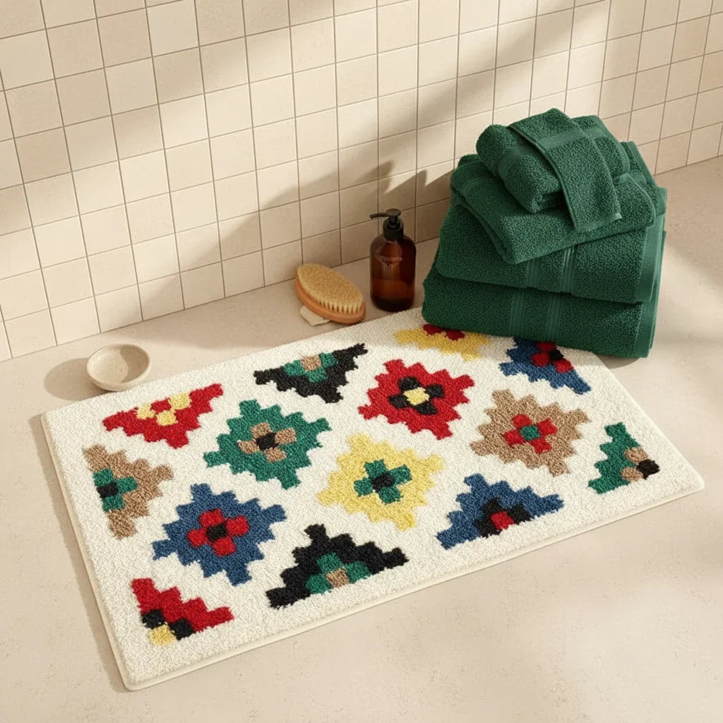 Geometric Bathroom Rug