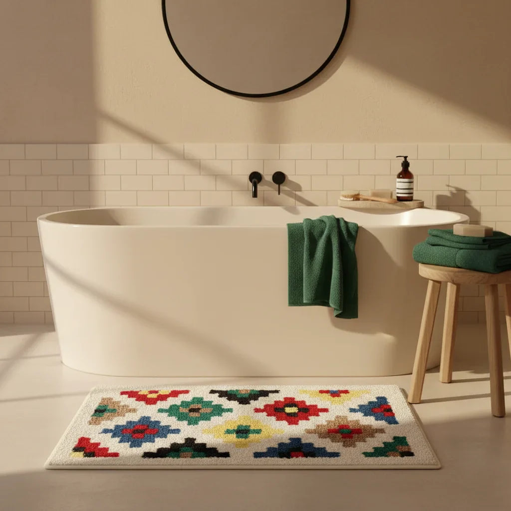 Geometric Bathroom Rug