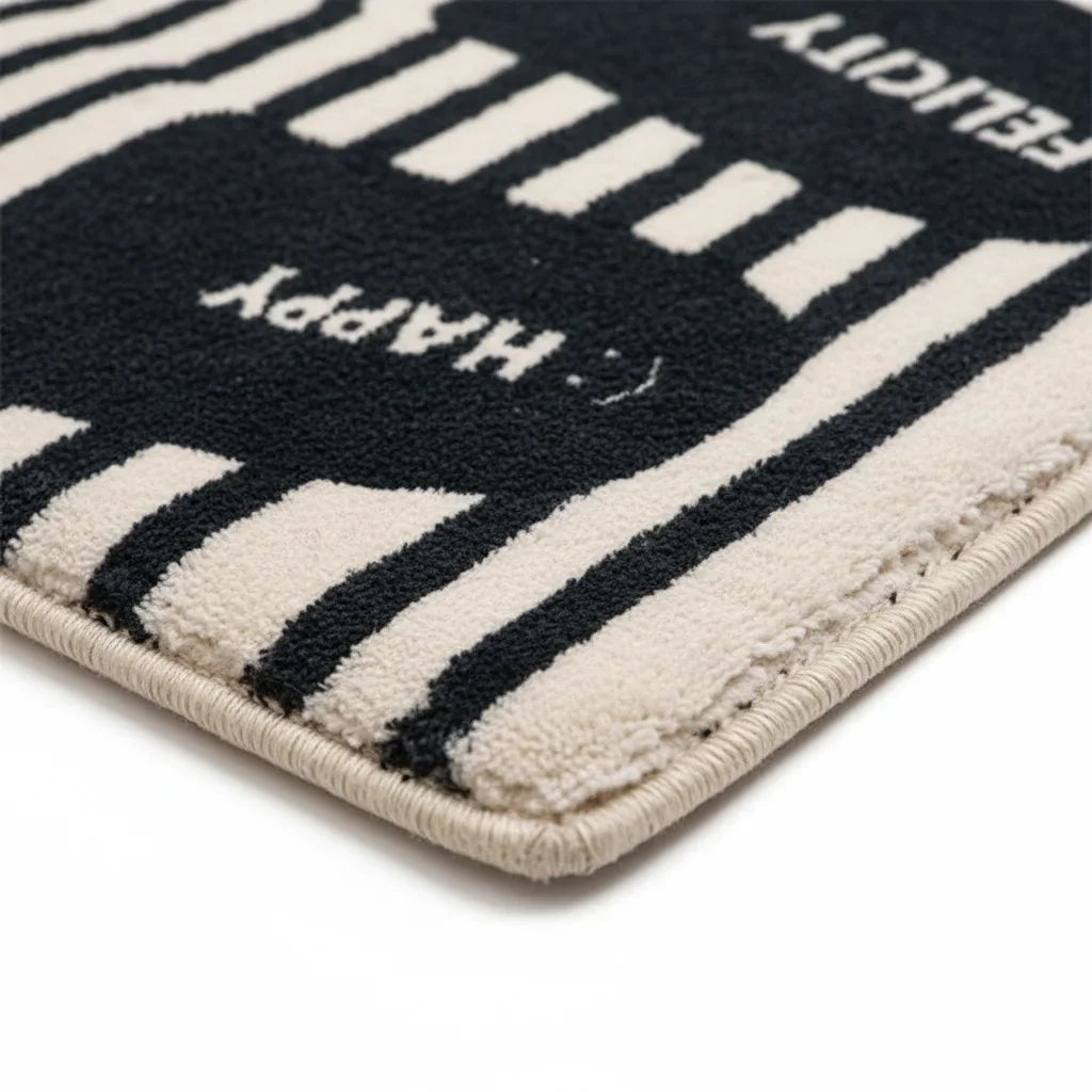 Striped Bathroom Rug