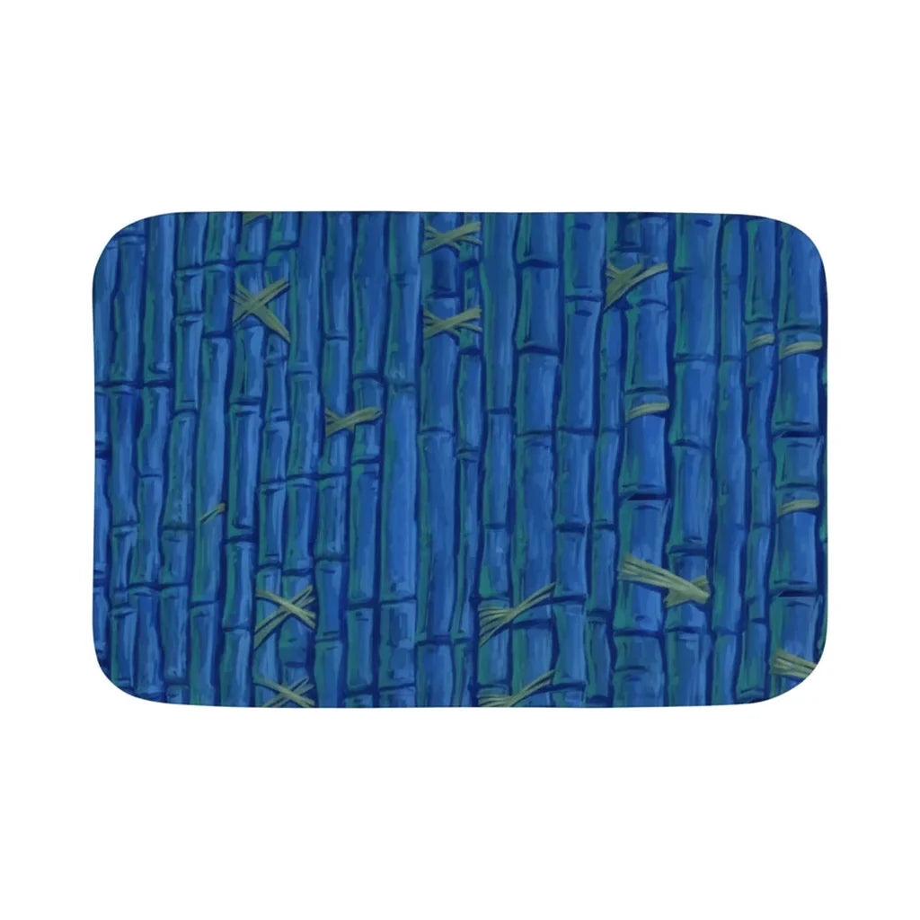 Bamboo Blue Bathroom Rug