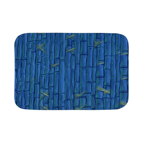 Bamboo Blue Bathroom Rug