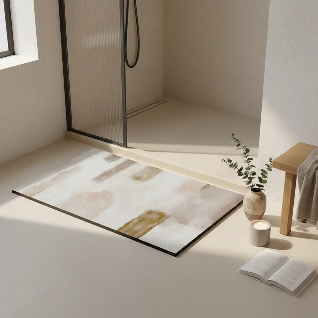 Beige Bathroom Rug