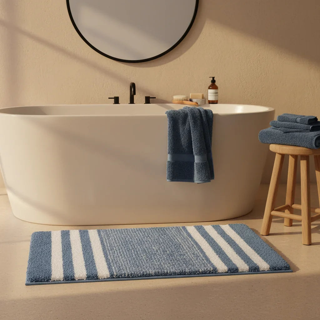 Blue Bathroom Rug