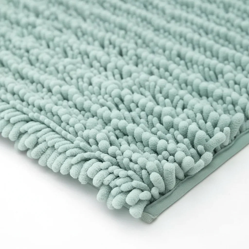 Caterpillar Blue Turquoise Large Size Bathroom Rug