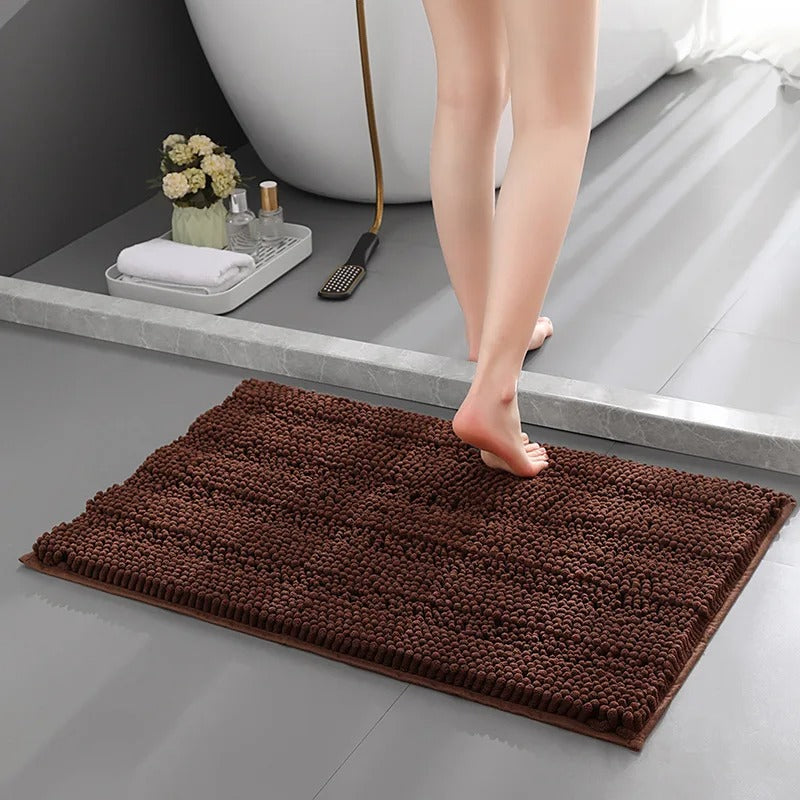 Caterpillar Brown Bathroom Rug