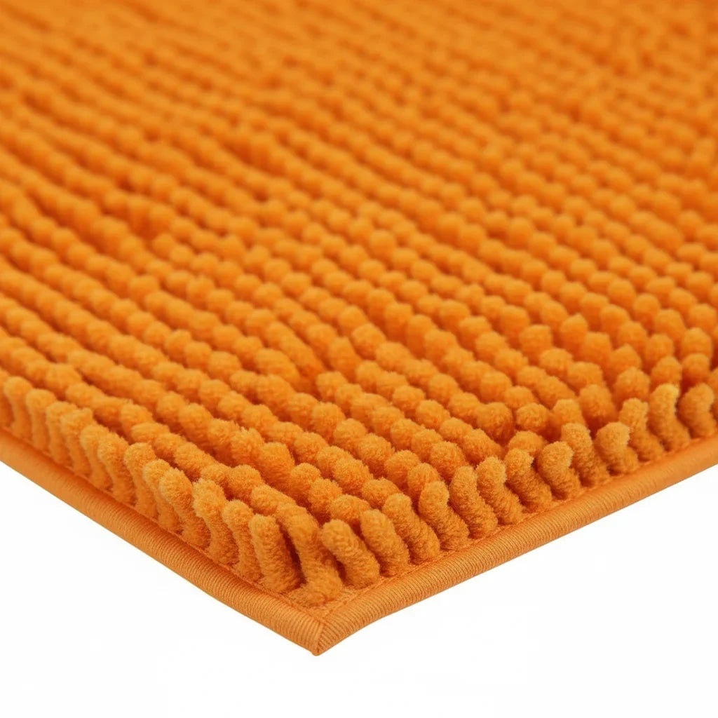 Caterpillar Orange Bathroom Rug