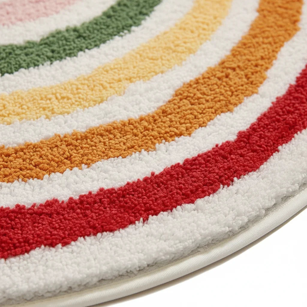 Half Circle Bathroom Rug