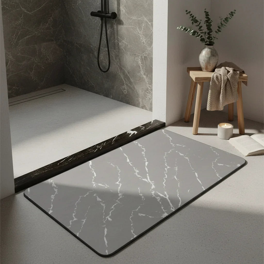 Effect Marble Bathroom Rug