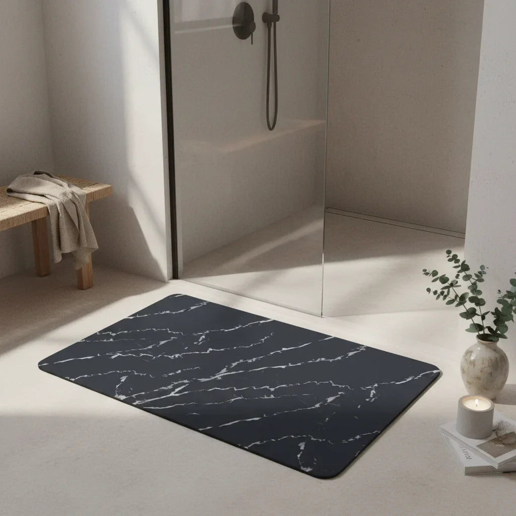 Effect Marble Bathroom Rug