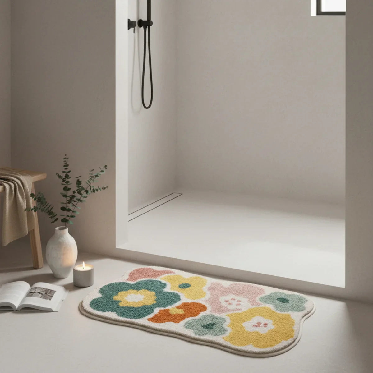 Flower Bathroom Rug
