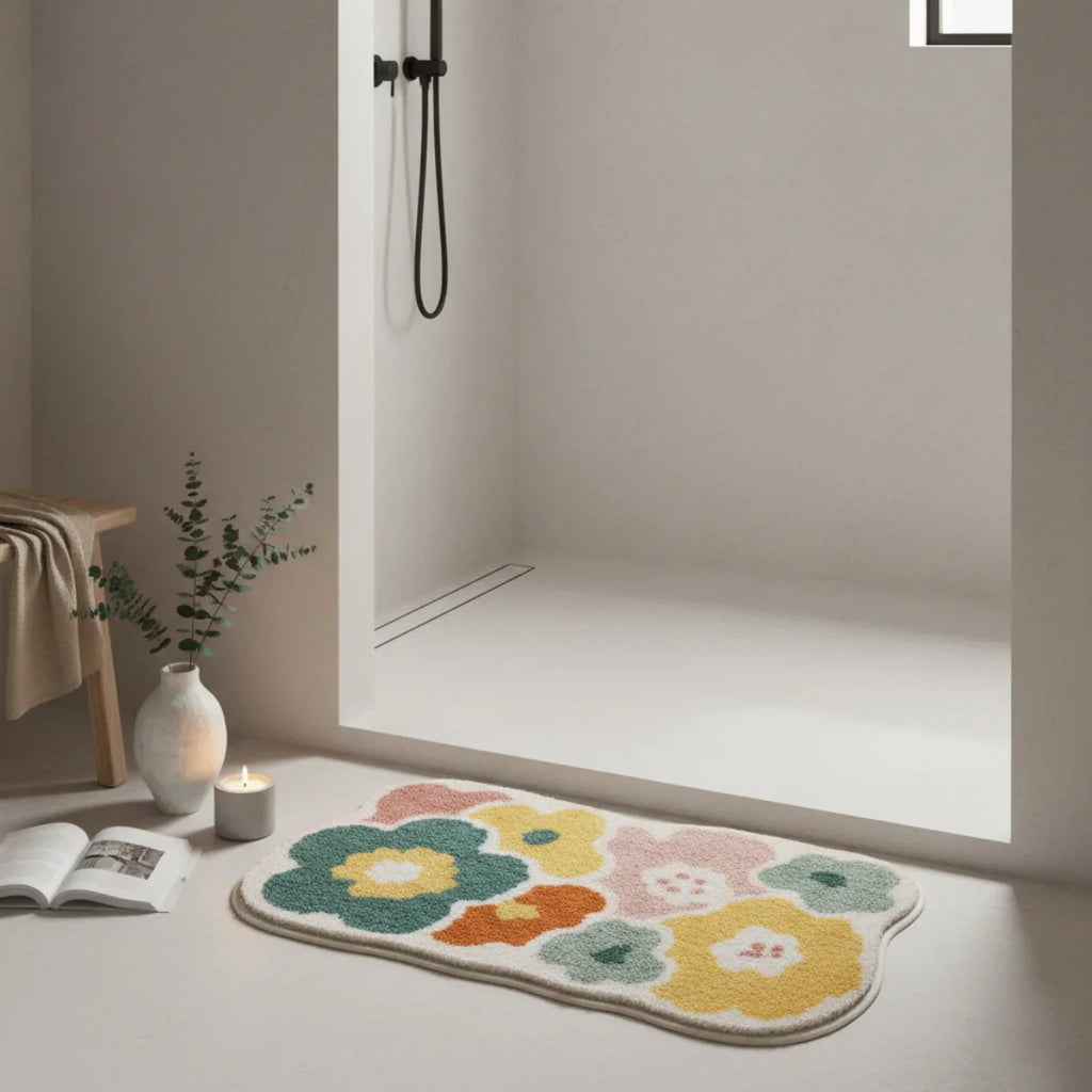 Flower Bathroom Rug