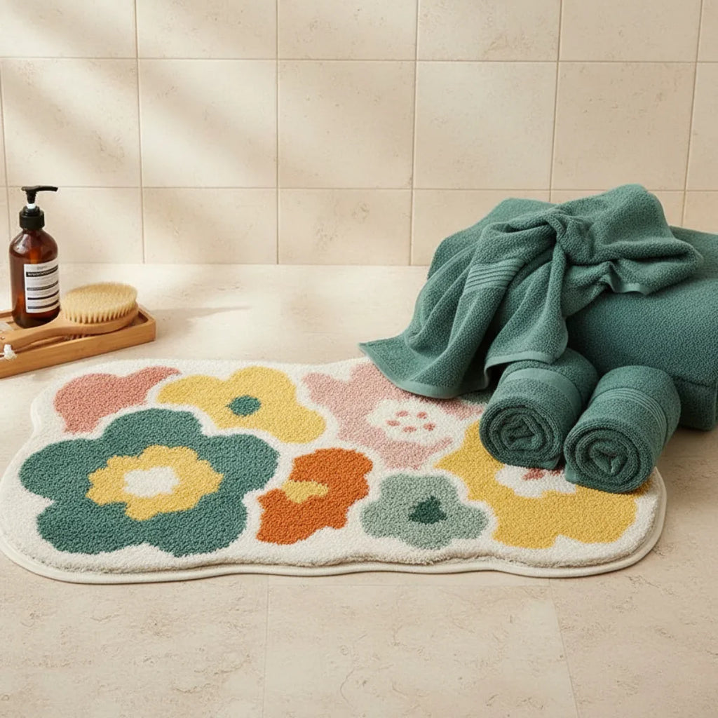 Flower Bathroom Rug