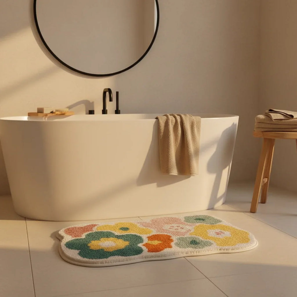 Flower Bathroom Rug