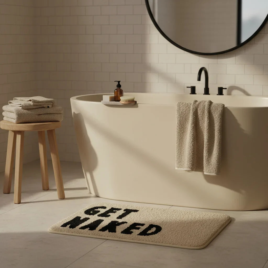Get Naked Bathroom Rug