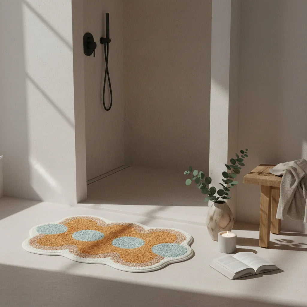 Orange Bathroom Rug