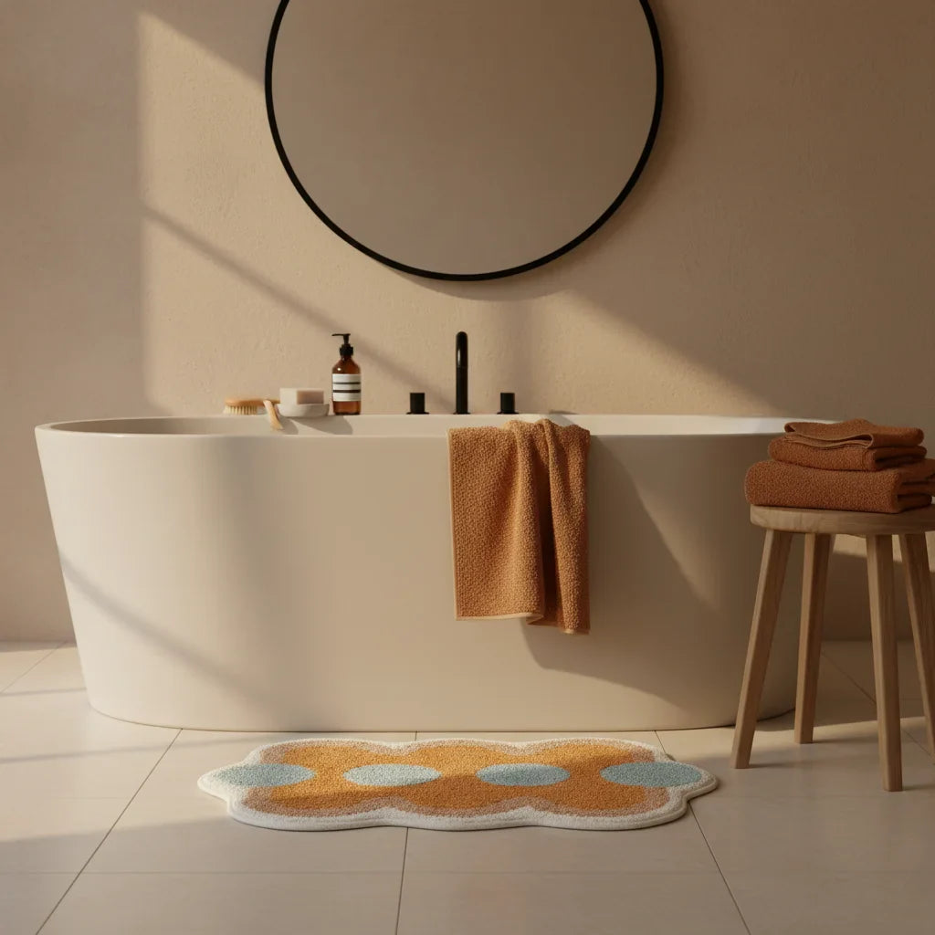 Orange Bathroom Rug