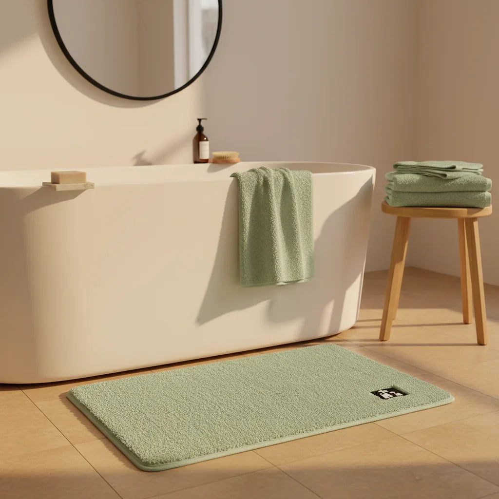 Green Bathroom Rug