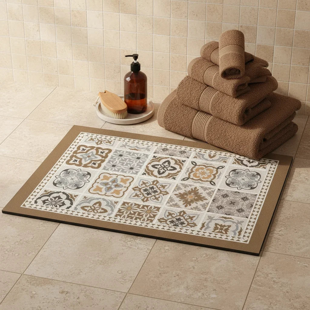 Vinyl Bathroom Rug - color variations