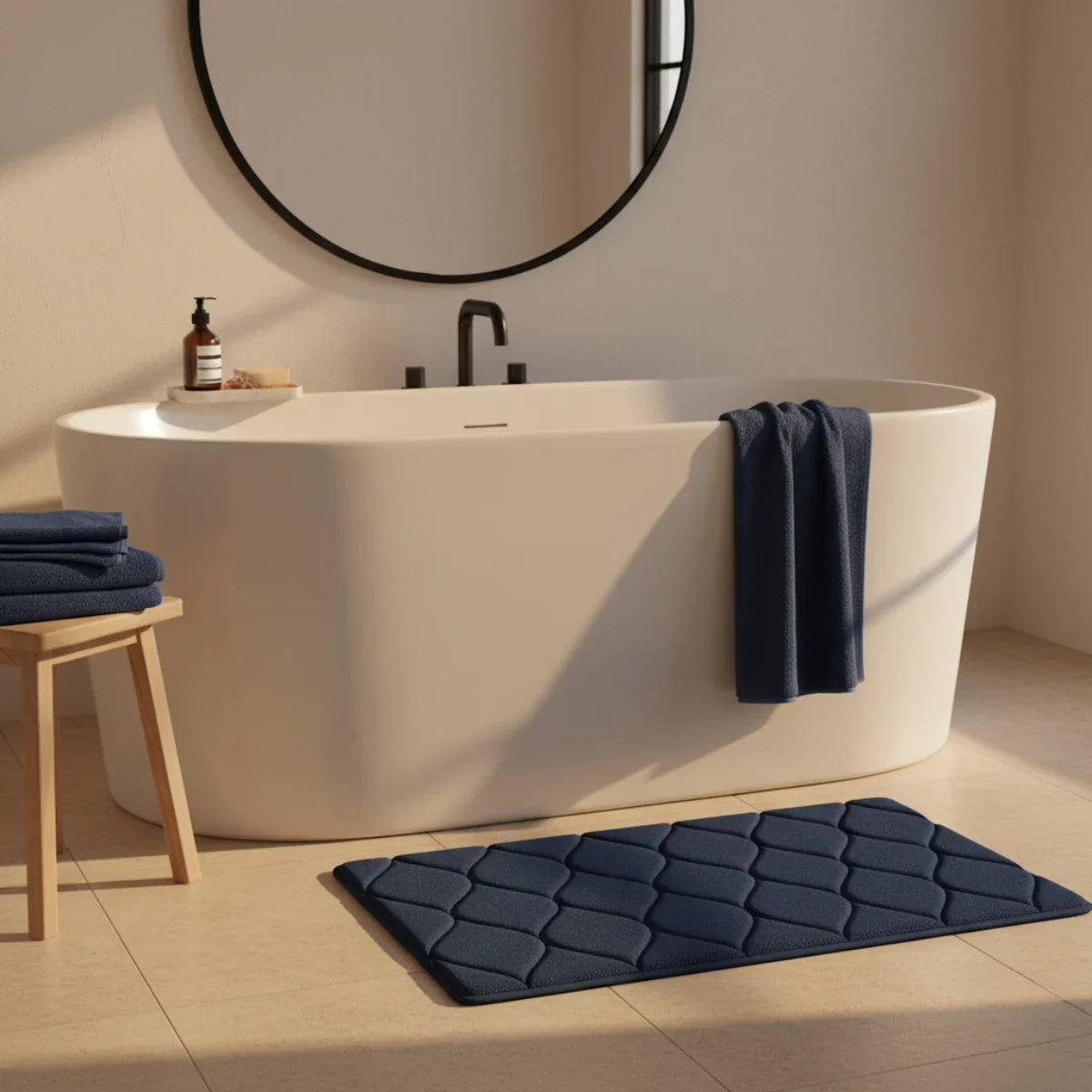 Thick Bath Mat - size comparison