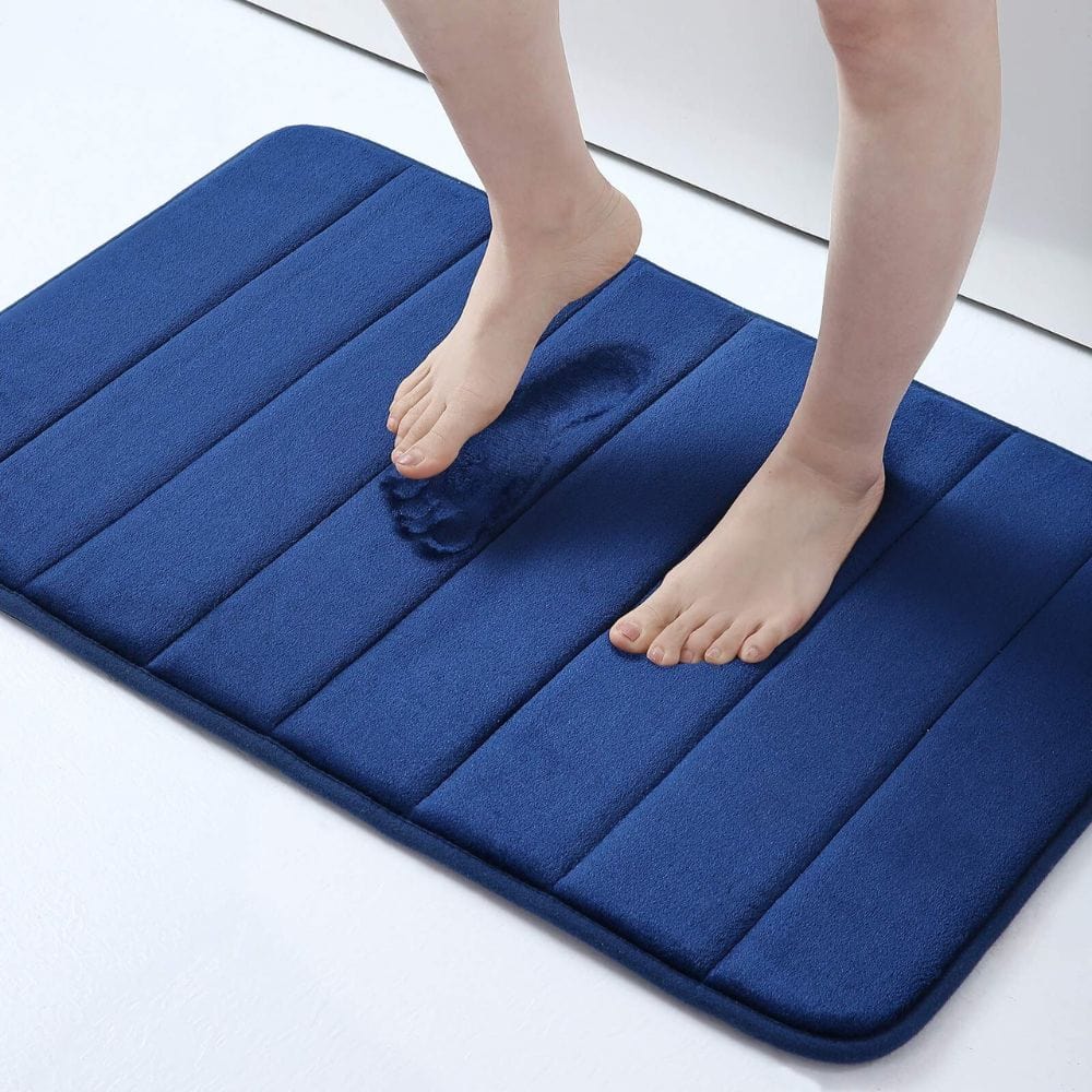 Thick Blue Bath Mat - product detail